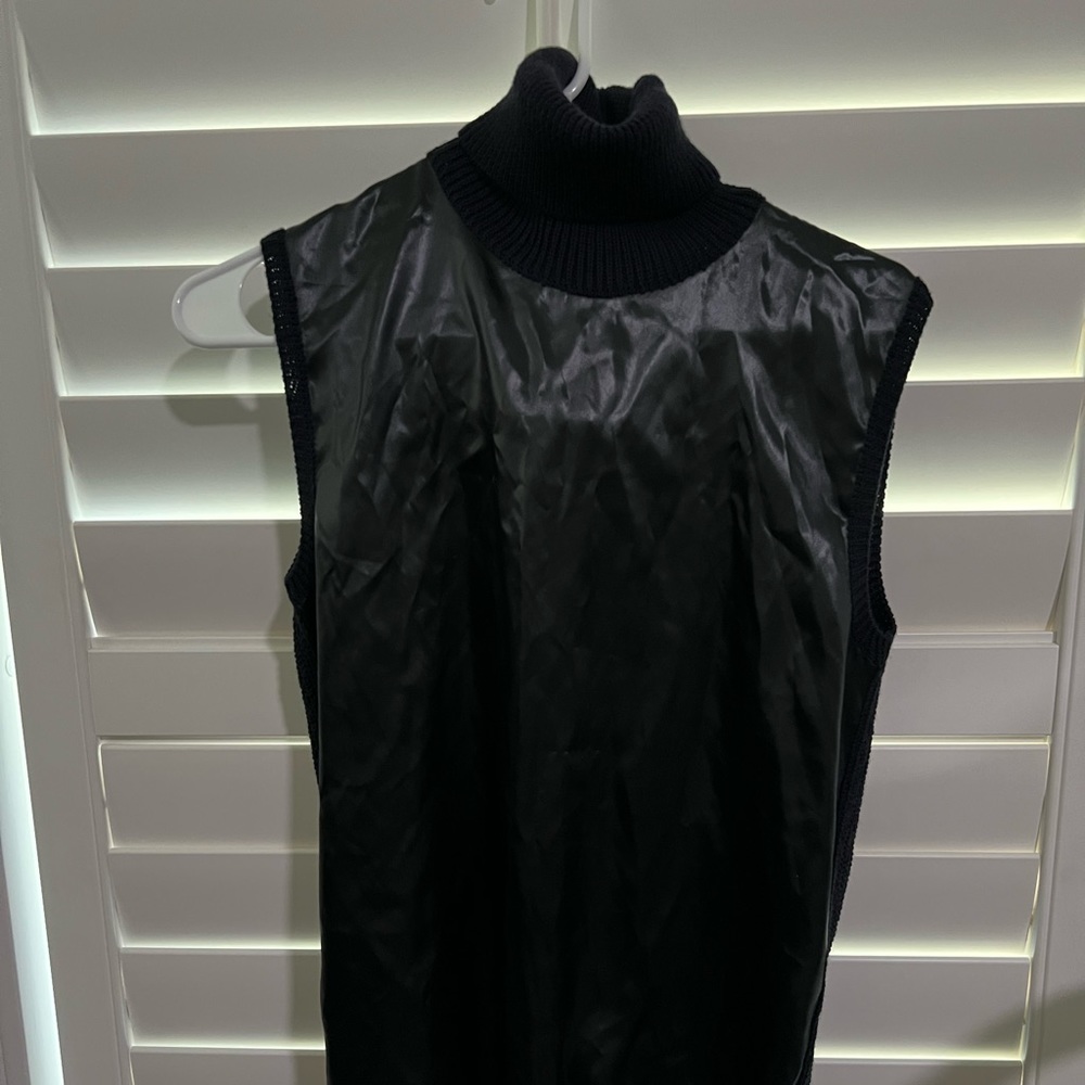 NWT vintage Prada turtle neck tank size 44 black